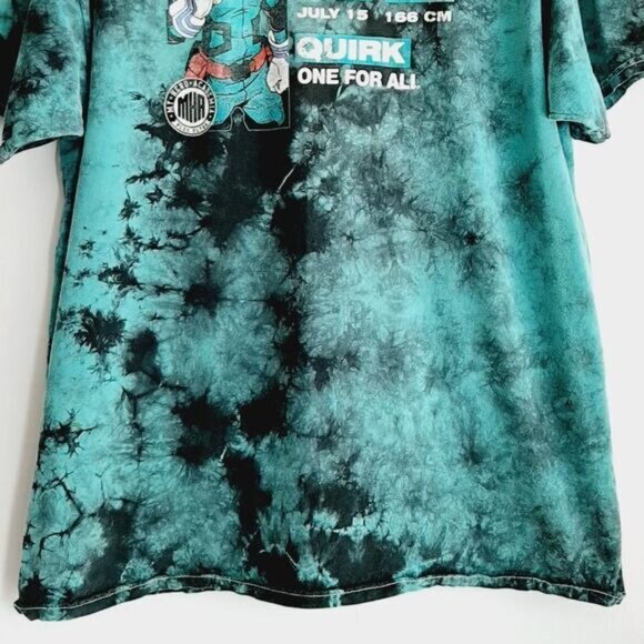 MY HERO ACADEMIA \ Midoriya Tie Dye T-Shirt Funimation Crewneck Sz XL Flaw - Picture 3 of 10